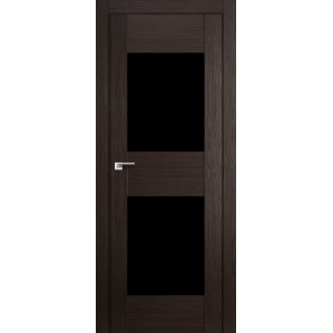 Дверь межкомнатная "Амати 15" Венге (Черное стекло)