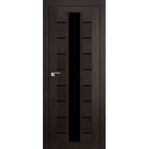 Дверь межкомнатная "Амати 17" Венге (Черное стекло)