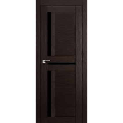 Дверь межкомнатная "Амати 18" Венге (Черное стекло)
