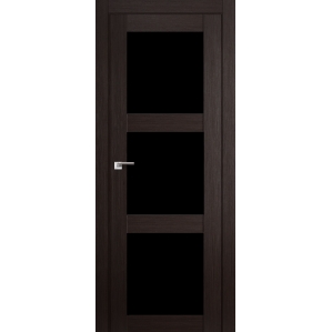 Дверь межкомнатная "Амати 20" Венге (Черное стекло)