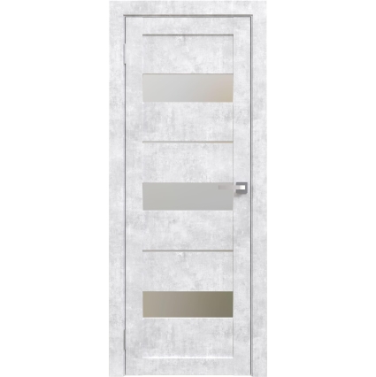 Дверь межкомнатная Амати 12 (Бетон Снежный/ Матовое стекло)