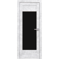 Дверь межкомнатная Амати 14 (Бетон Снежный/ Черное стекло) Дверь межкомнатная Амати 14 (Бетон Снежный/ Черное стекло)