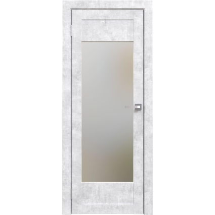 Дверь межкомнатная Амати 14 (Бетон Снежный/ Матовое стекло)