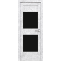 Дверь межкомнатная Амати 15 (Бетон Снежный/ Черное стекло) Дверь межкомнатная Амати 15 (Бетон Снежный/ Черное стекло)