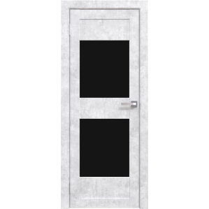Дверь межкомнатная Амати 15 (Бетон Снежный/ Черное стекло) Дверь межкомнатная Амати 15 (Бетон Снежный/ Черное стекло)