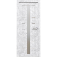 Дверь межкомнатная Амати 17 (Бетон Снежный/ Матовое стекло)