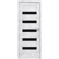 Дверь межкомнатная Амати 03 (Бетон Снежный/ Черное стекло) Дверь межкомнатная Амати 03 (Бетон Снежный/ Черное стекло)