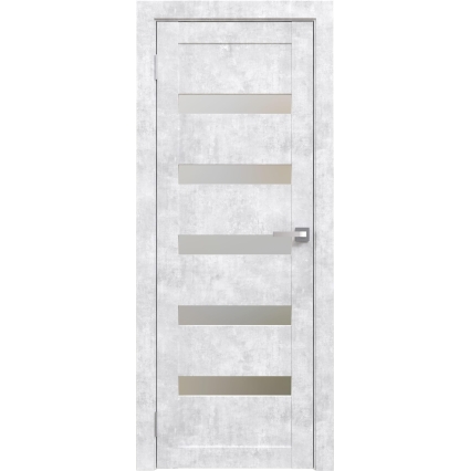 Дверь межкомнатная Амати 03 (Бетон Снежный/ Матовое стекло)