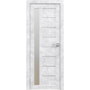 Дверь межкомнатная Амати 04 (Бетон Снежный/ Матовое стекло)