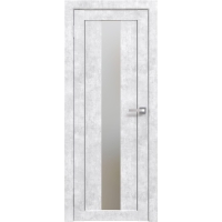 Дверь межкомнатная Амати 05 (Бетон Снежный/ Матовое стекло)
