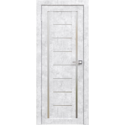 Дверь межкомнатная Амати 06 (Бетон Снежный/ Матовое стекло)