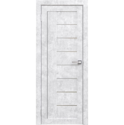 Дверь межкомнатная Амати 07 (Бетон Снежный/ Матовое стекло)