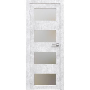 Дверь межкомнатная Амати 02 (Бетон Снежный/ Матовое стекло)