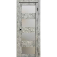 Дверь межкомнатная Амати 02 (Бетон светлый/ Матовое стекло)