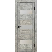 Дверь межкомнатная Амати 12 (Бетон светлый/ Матовое стекло)