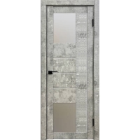 Дверь межкомнатная Амати 21 (Бетон светлый/ Матовое стекло)