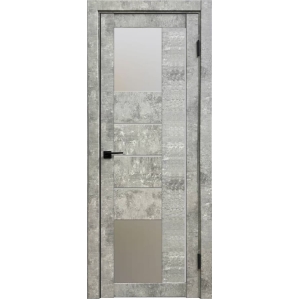 Дверь межкомнатная Амати 21 (Бетон светлый/ Матовое стекло)