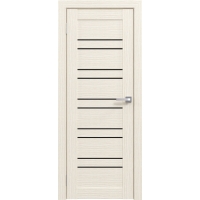 Дверь межкомнатная Амати 25 (Эшвайт/ Черное стекло)