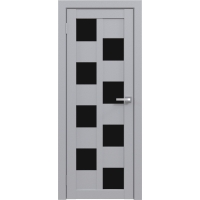 Дверь межкомнатная Амати 13 (Грей/ Черное стекло) Дверь межкомнатная Амати 13 (Грей/ Черное стекло)