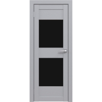 Дверь межкомнатная Амати 15 (Грей/ Черное стекло) Дверь межкомнатная Амати 15 (Грей/ Черное стекло)