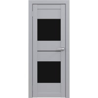 Дверь межкомнатная Амати 16 (Грей/ Черное стекло) Дверь межкомнатная Амати 16 (Грей/ Черное стекло)