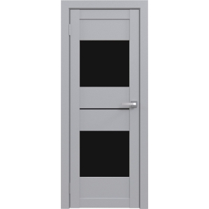 Дверь межкомнатная Амати 16 (Грей/ Черное стекло) Дверь межкомнатная Амати 16 (Грей/ Черное стекло)