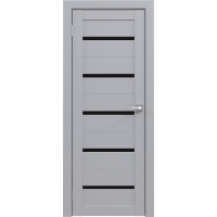 Дверь межкомнатная Амати 01М (Грей/ Черное стекло) Дверь межкомнатная Амати 01М (Грей/ Черное стекло)