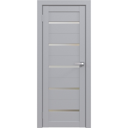 Дверь межкомнатная Амати 01М (Грей/ Матовое стекло)