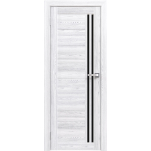 Дверь межкомнатная Амати 26 (Сканди/ Черное стекло)