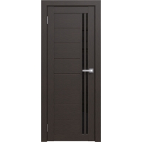 Дверь межкомнатная Амати 26 (Венге/ Черное стекло)