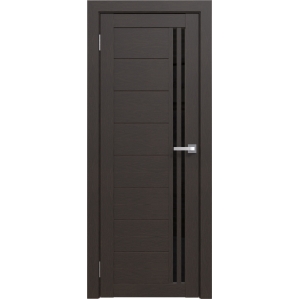 Дверь межкомнатная Амати 26 (Венге/ Черное стекло)