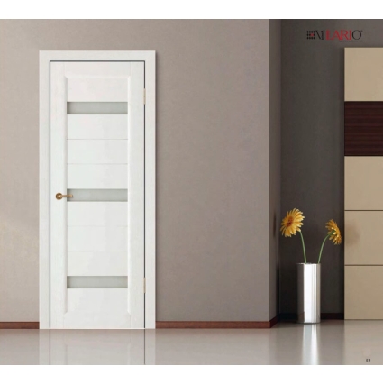 Дверь межкомнатная Леон ПО (Белый RIF-массив)