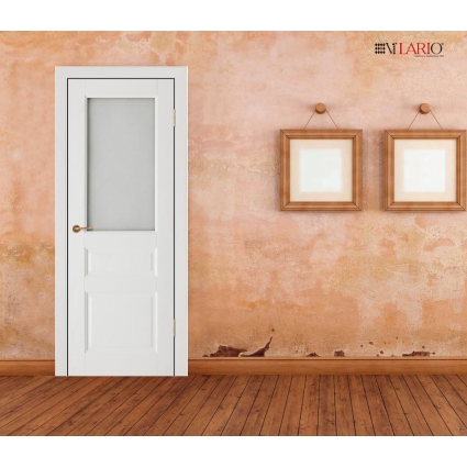 Дверь межкомнатная Леонардо ДО (Тон 37 Белый RIF-массив)