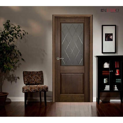 Дверь межкомнатная Элегия ДО, Ольха (Тон 57 Античный орех)