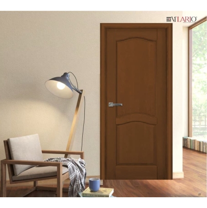 Дверь межкомнатная Лео ДГ, Ольха (Тон 54 Бренди)