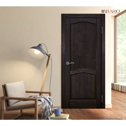 Дверь межкомнатная Лео ДГ, Ольха (Тон 52 Венге)