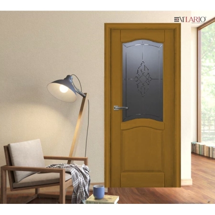 Дверь межкомнатная Лео ДО, Ольха (Тон 74 Дикий мед)