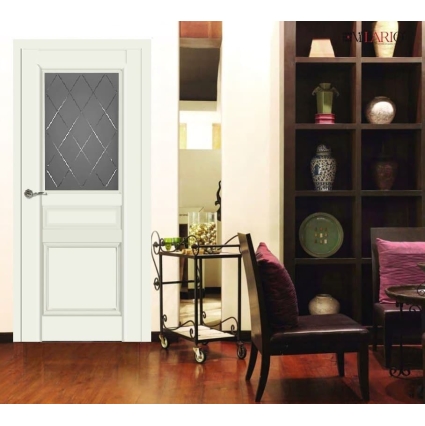 Дверь межкомнатная Валенсия ДО, Ольха (Тон 65 Белый теплый)