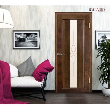 Дверь межкомнатная Версаль ДЧ, Ольха (Тон 57 Античный орех)