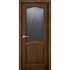 Дверь межкомнатная Лео ДО, Ольха (Тон 57 Античный орех)