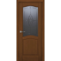 Дверь межкомнатная Лео ДО, Ольха (Тон 54 Бренди)
