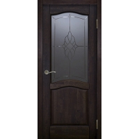 Дверь межкомнатная Лео ДО, Ольха (Тон 52 Венге)