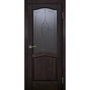 Дверь межкомнатная Лео ДО, Ольха (Тон 52 Венге)
