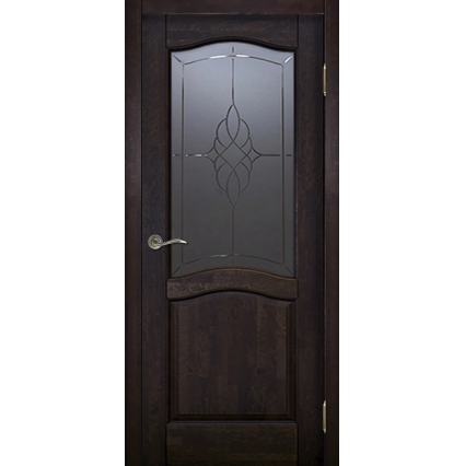 Дверь межкомнатная Лео ДО, Ольха (Тон 52 Венге)