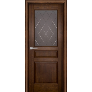 Дверь межкомнатная Валенсия ДО, Ольха (Тон 57 Античный орех)