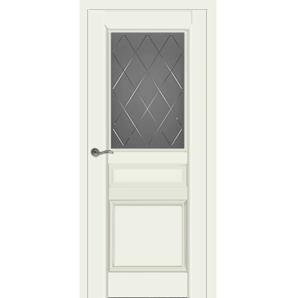Дверь межкомнатная Валенсия ДО, Ольха (Тон 65 Белый теплый)