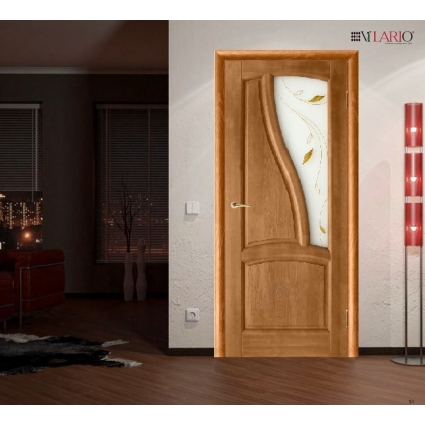 Дверь межкомнатная Рафаэль ДЧ (Тон 26 Орех)