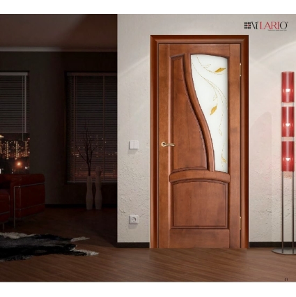 Дверь межкомнатная Рафаэль ДЧ (Тон 27 Махагон)