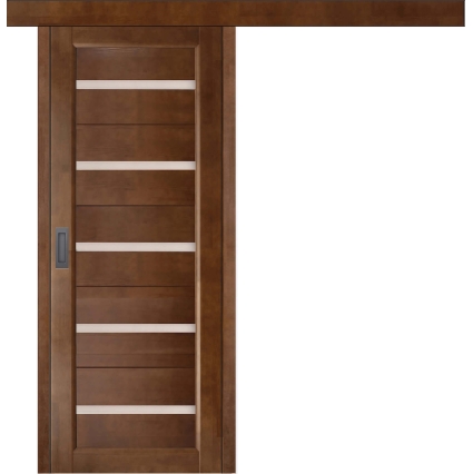 Дверь межкомнатная раздвижная Вега 5М ДЧ (Тон 31 Орех темный)
