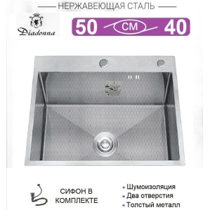 Мойка кухонная DIADONNA S5040-1 Декор Соты (сатин SATIN DECOR)